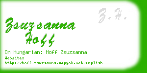 zsuzsanna hoff business card